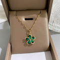 Antique Floral Titanium Steel Necklace