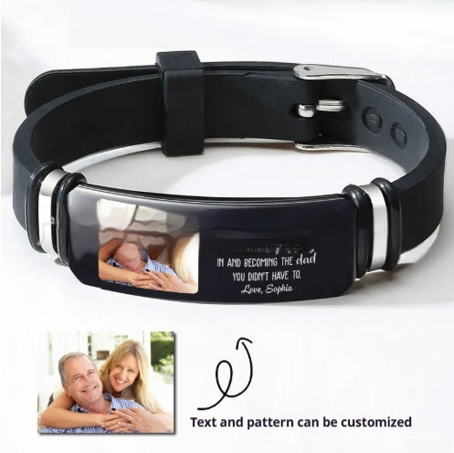 The Identity: Customizable Silicone & Titanium Steel Bracelet