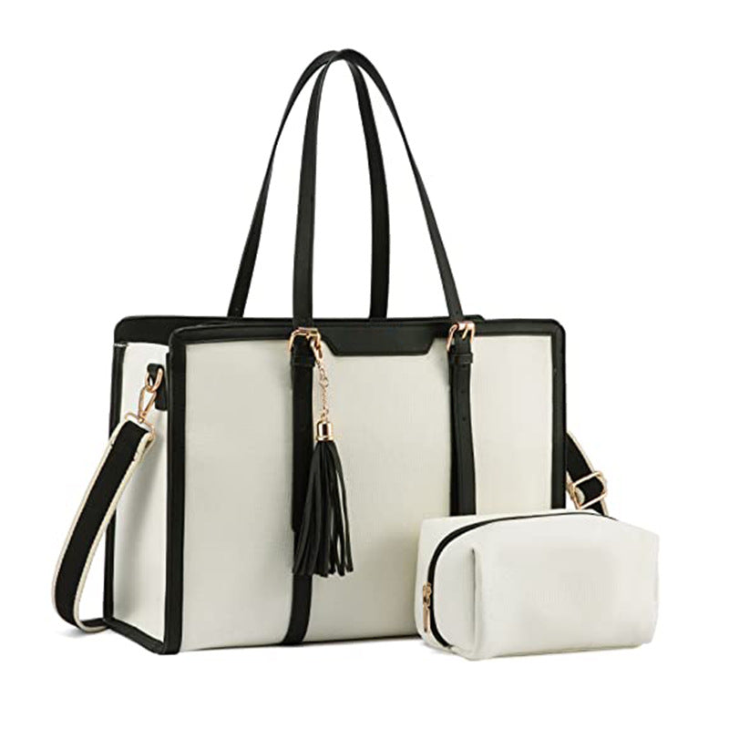 The Duo: Minimalist Laptop Tote & Vanity Set
