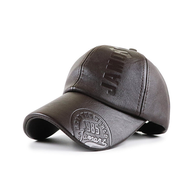 Urban Maverick: The Embossed Vegan Leather Cap