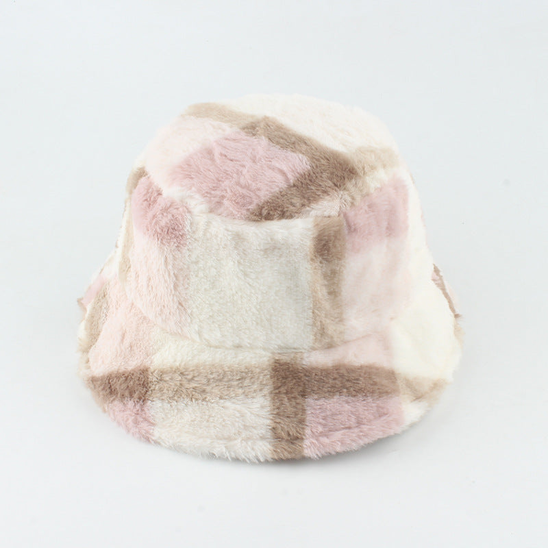 Arctic Chic: The Plush Plaid Flannel Basin Hat