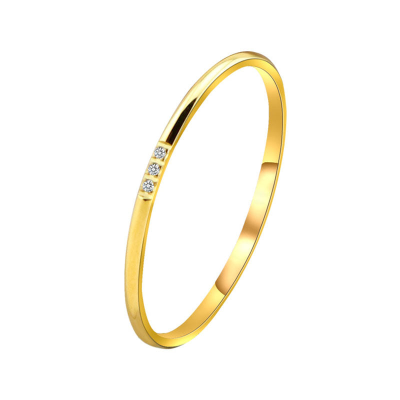 Women’s Geometric Diamond-Accent Titanium Ring
