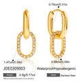 316L Zircon Buckle Hoop Earrings
