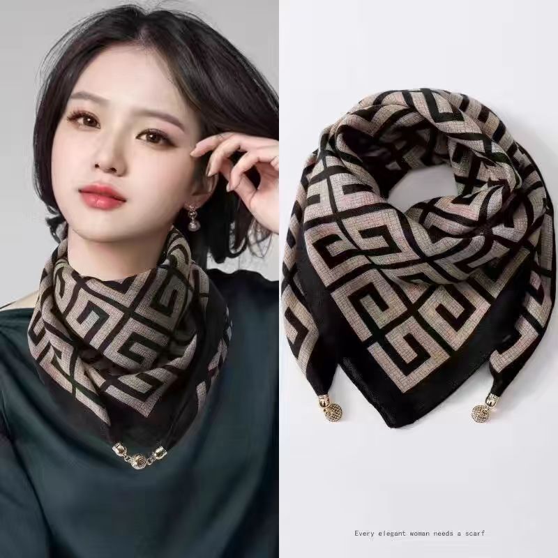 Effortless Chic: The Magnetic Silk Square Scarf