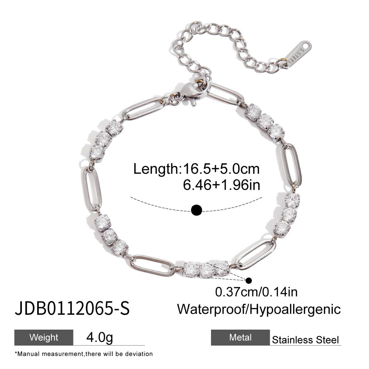 316L Eternal Knot Zircon Bracelet