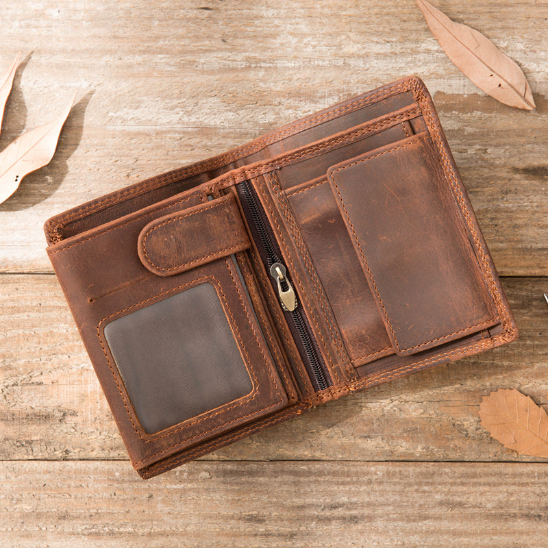 The Fold: Top-Grain Compact Leather Clutch