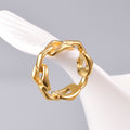 Temperament Interlocking Geometric Titanium Ring