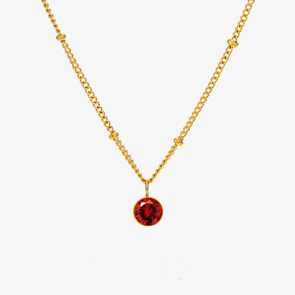 December Titanium Steel Necklace