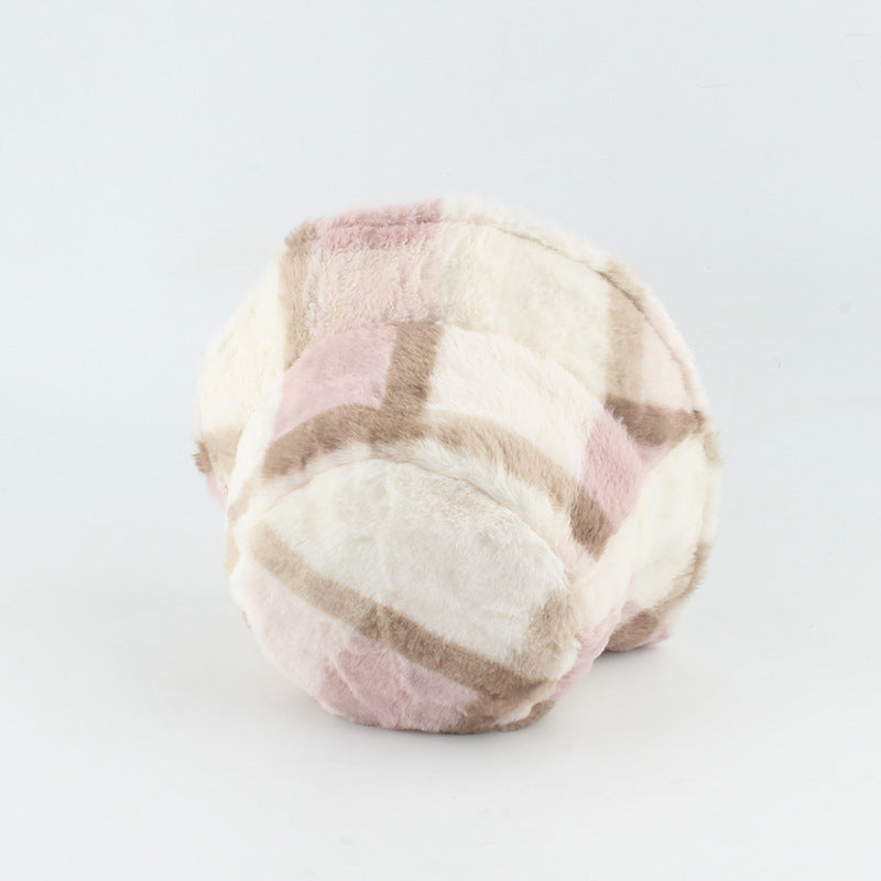 Arctic Chic: The Plush Plaid Flannel Basin Hat