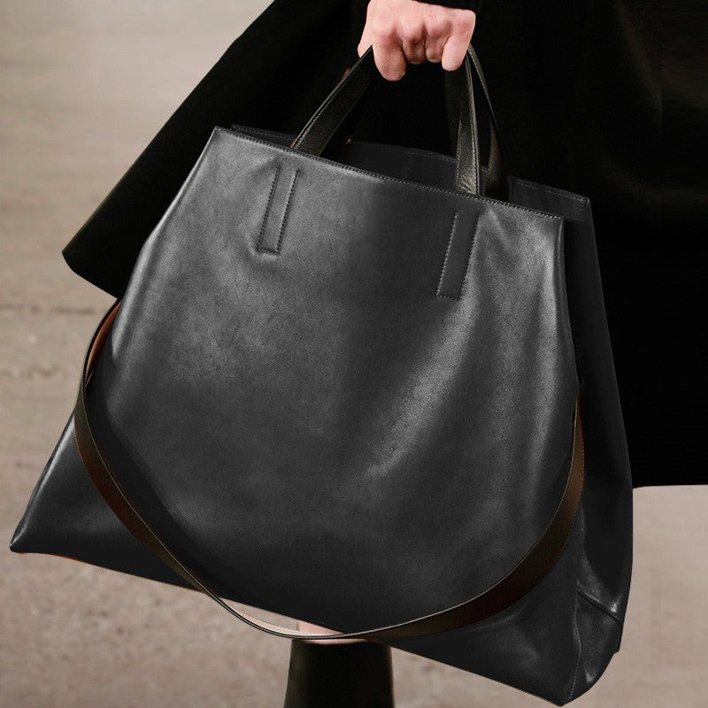 The Prism: Color-Block Leather Bucket Bag