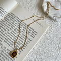 The Amber Soul – Tigereye & Titanium Statement Necklace