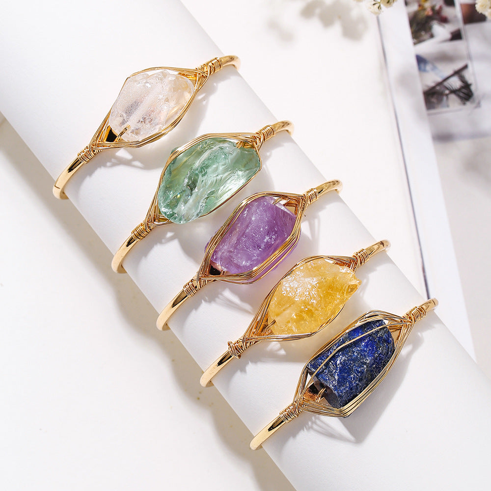 316L Raw Crystal Energy Bracelet
