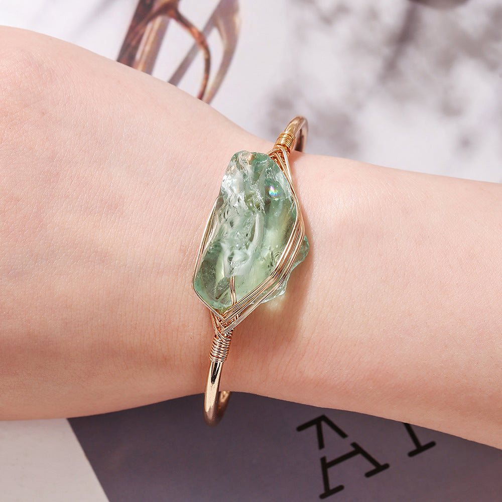316L Raw Crystal Energy Bracelet