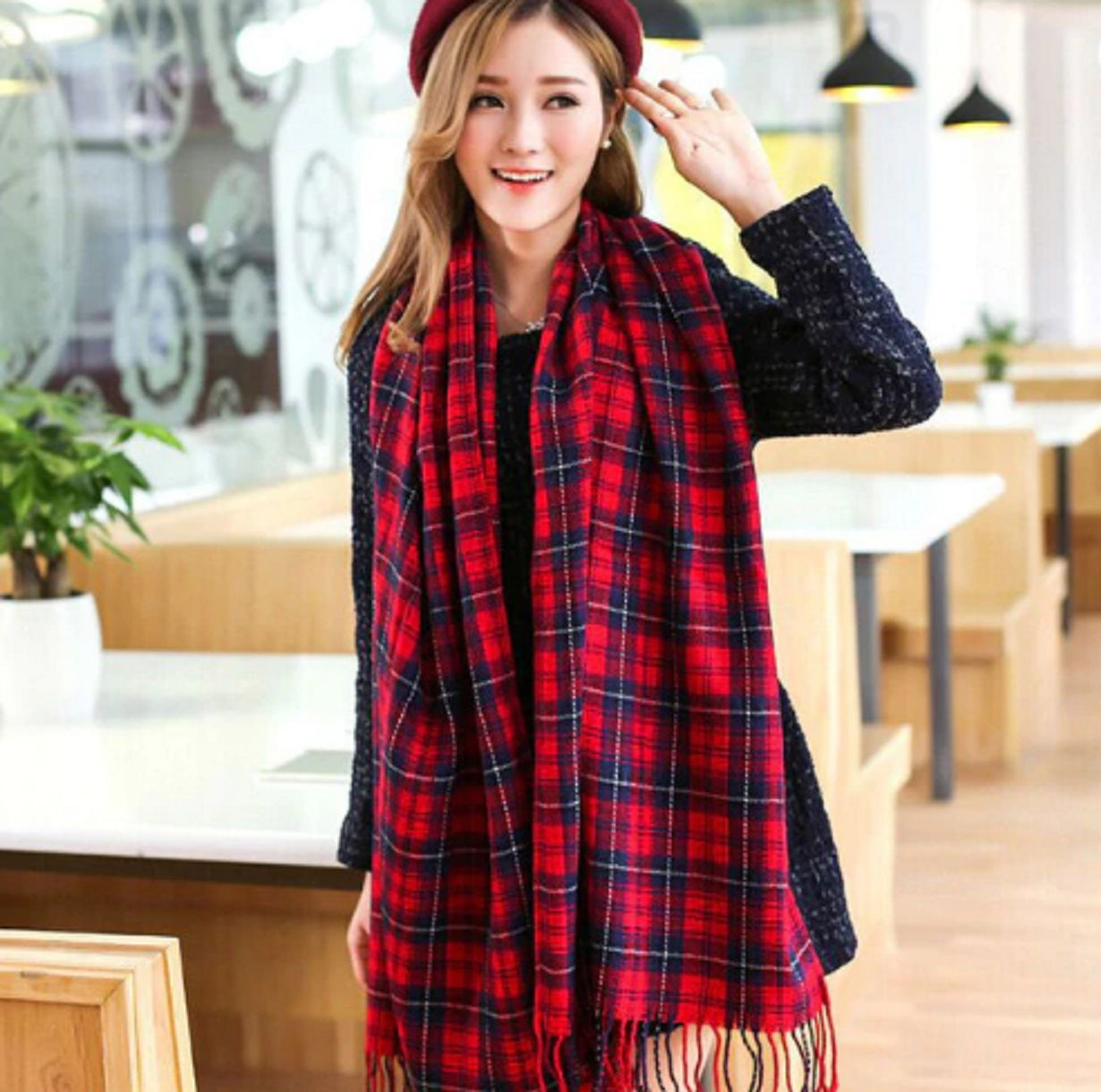Coco Twoce Street-Chic: Oversized Cashmere-Touch Printed Scarf (200x60cm)