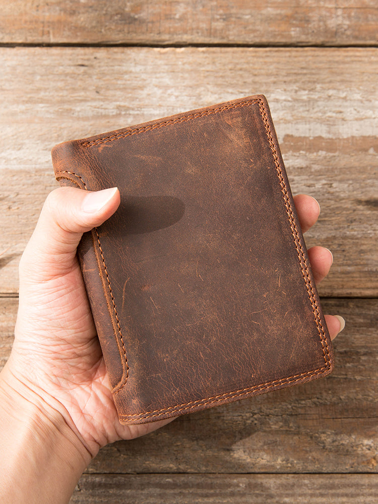 The Fold: Top-Grain Compact Leather Clutch