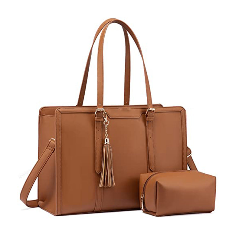 The Duo: Minimalist Laptop Tote & Vanity Set