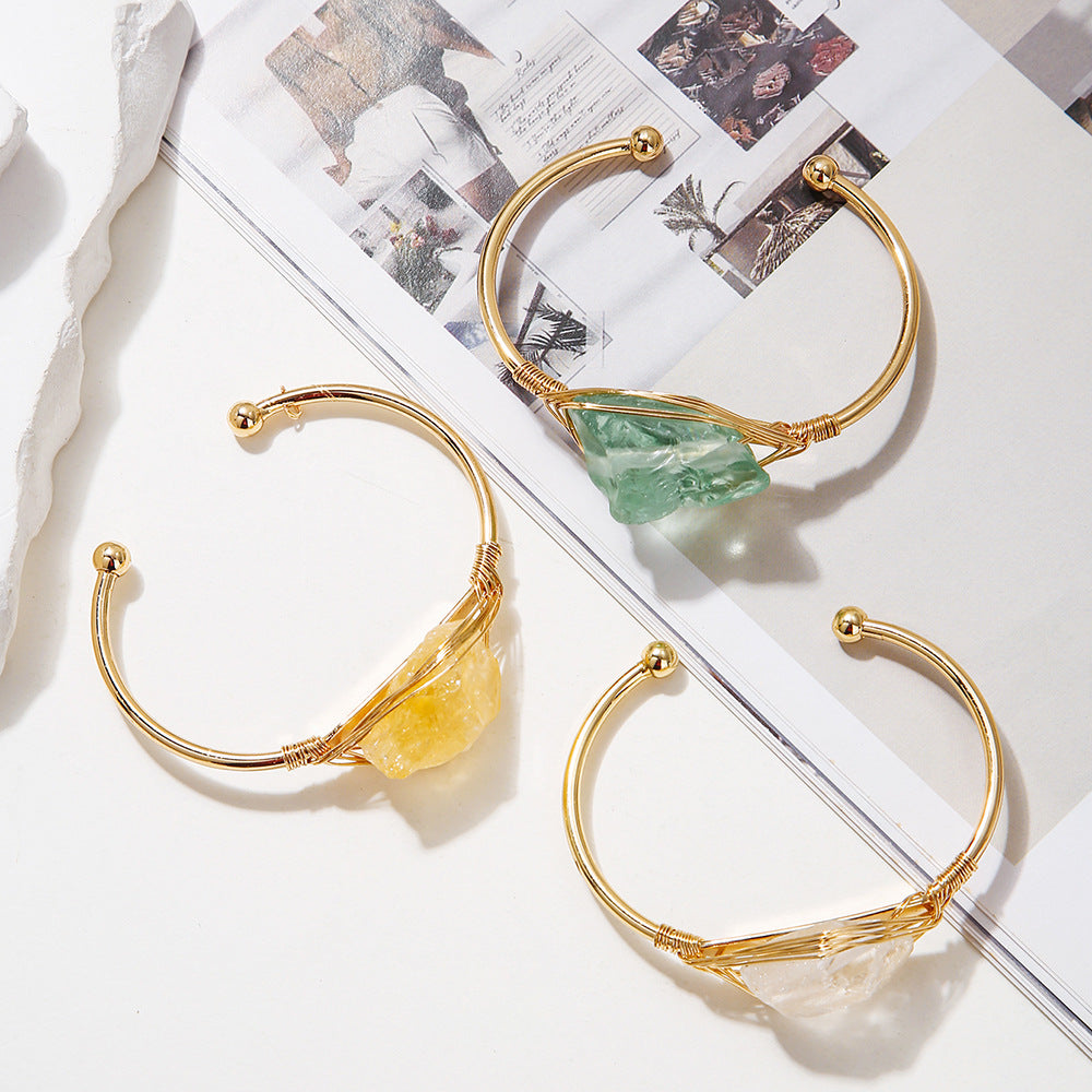 316L Raw Crystal Energy Bracelet
