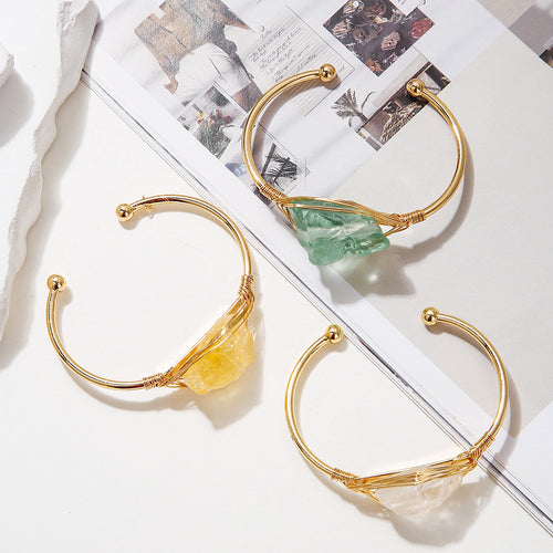 316L Raw Crystal Energy Bracelet