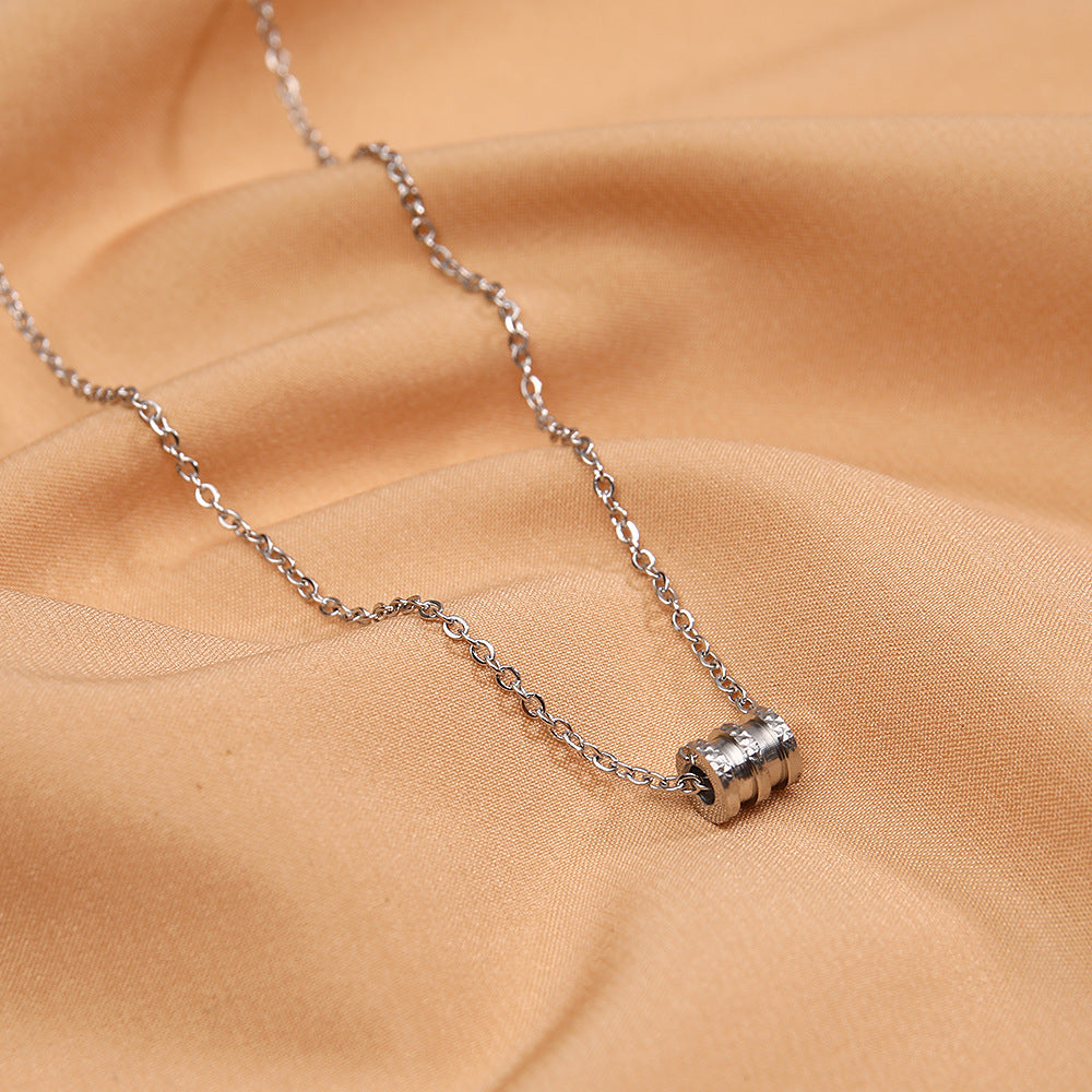 The Hourglass Grace: Small Waist Titanium Necklace