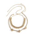 Butterfly Rebel: Multi-Layered Diamond Butterfly & Cuban Chain Set