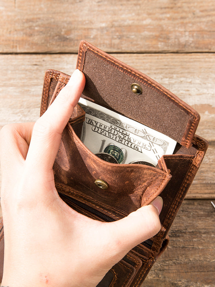 The Fold: Top-Grain Compact Leather Clutch