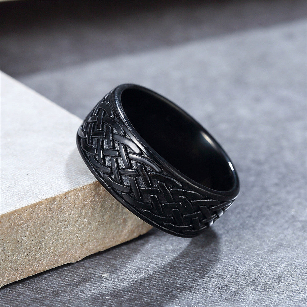 The Heritage Band: Men’s Vintage Titanium Statement Ring