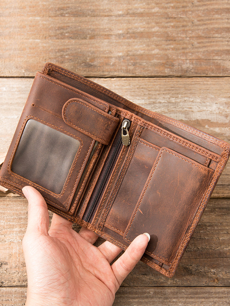 The Fold: Top-Grain Compact Leather Clutch