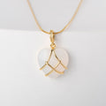 Titanium Steel Zircon Heart Necklace