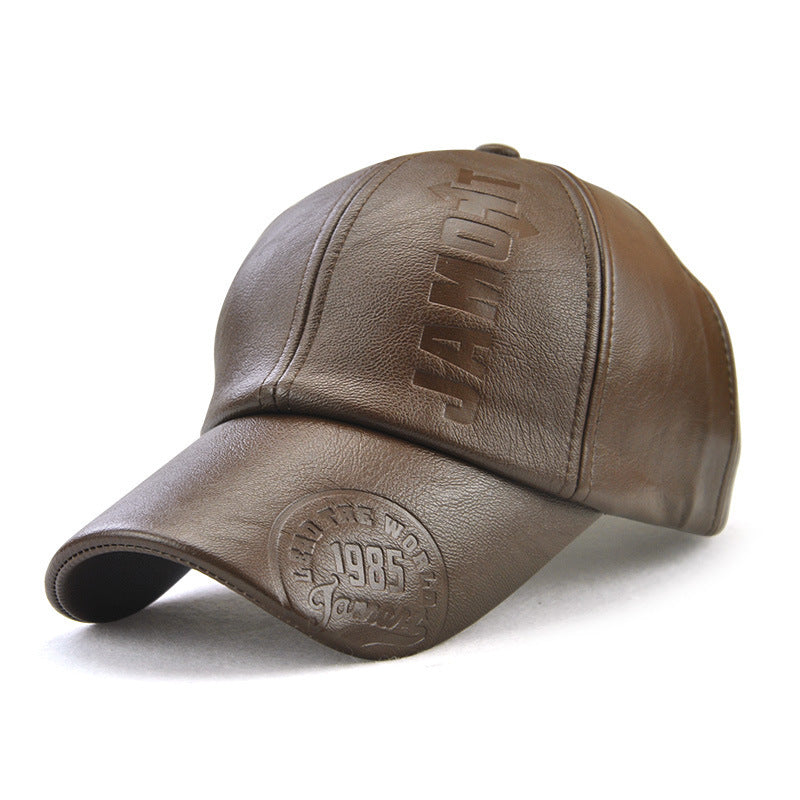 Urban Maverick: The Embossed Vegan Leather Cap