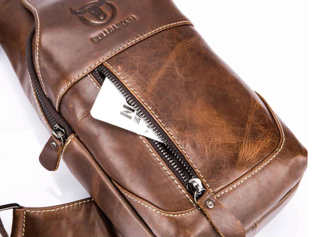 The Voyager: Vintage Leather Chest & Crossbody Bag