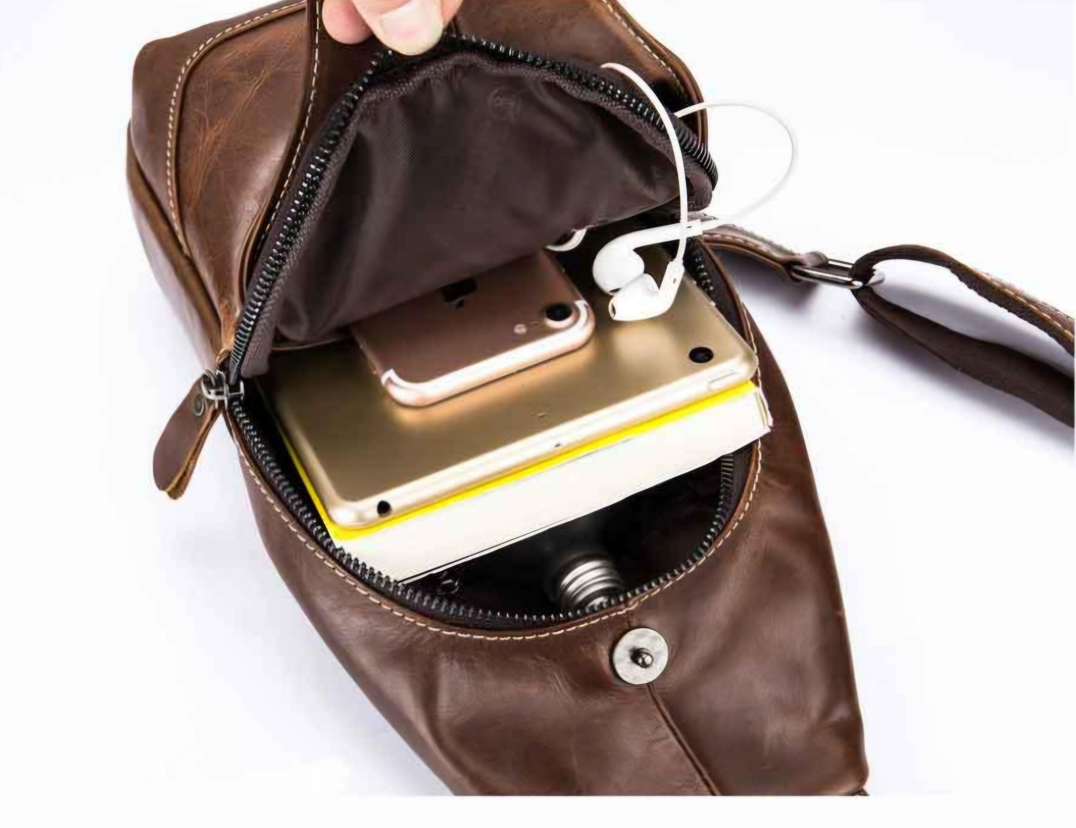 The Voyager: Vintage Leather Chest & Crossbody Bag